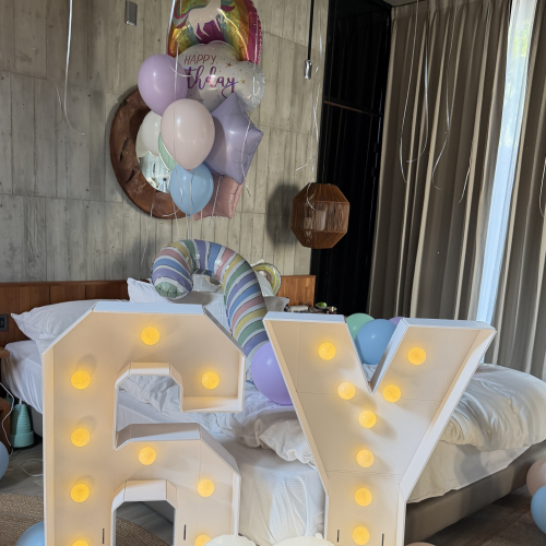 豪華布置套組 - 彩虹獨角獸生日派對